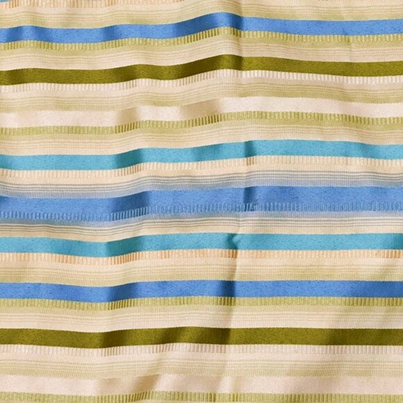 Set of 4 Pier 1 Throw Pillow Covers Blue Green Cream Stripes Zipper Closure - Picture 2 of 5